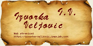 Izvorka Veljović vizit kartica